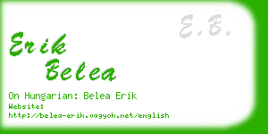 erik belea business card